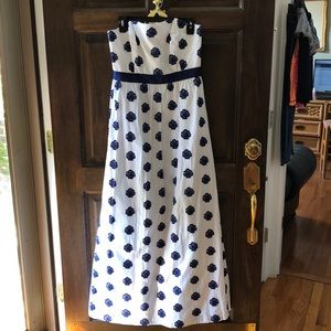 Vineyard vines seashell maxi dress size 8